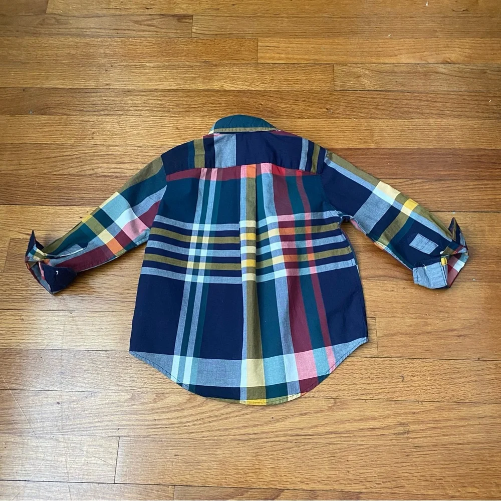 Ralph Lauren Classic Multicolor Plaid Shirt and Hampton Straight Denim Jeans Set